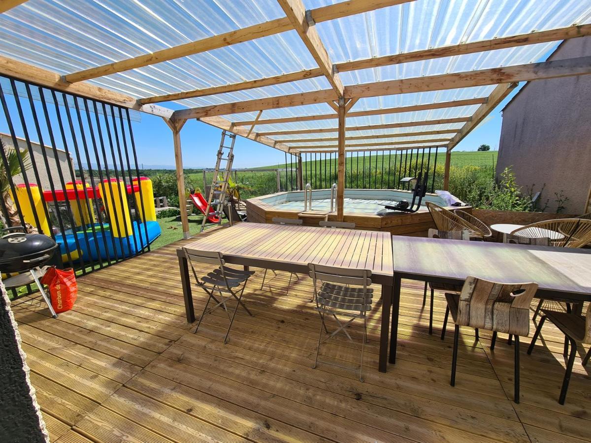Villa Avec Piscine Sans Vis-A-Vis Caux-et-Sauzens Екстериор снимка